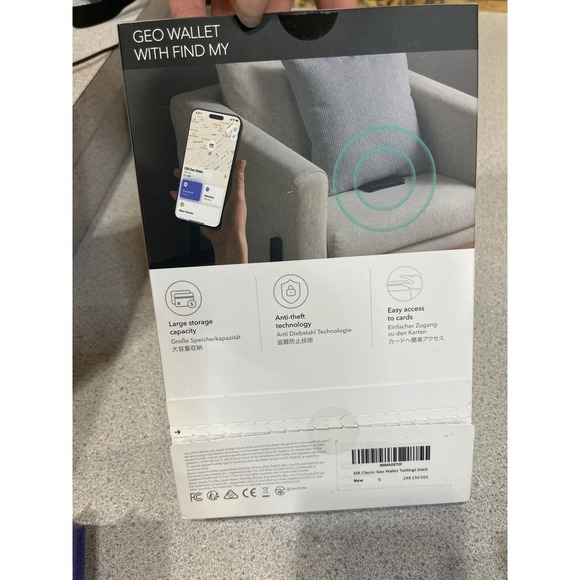 ESR Geo Wallet Built-in Apple Find My RFID Blocking Carbon Fiber Black Bifold - Picture 12 of 12